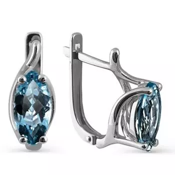 Серьги с топазами Линии Любви