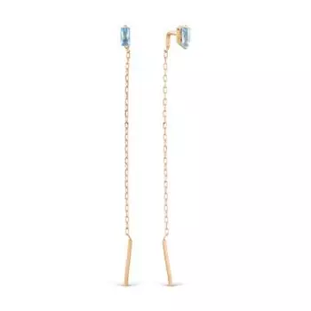 Серьги с топазами Линии Любви