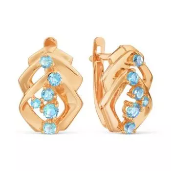 Серьги с топазами Линии Любви