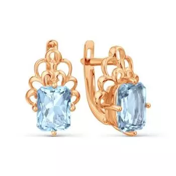 Серьги с топазами Линии Любви