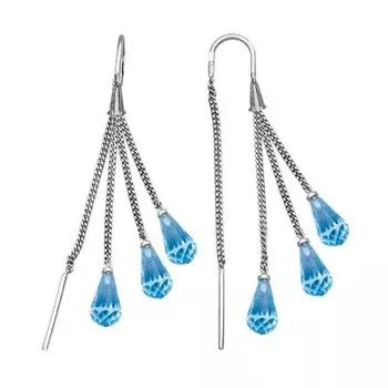 Серьги с топазами Линии Любви