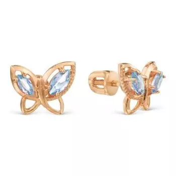 Серьги с топазами Линии Любви