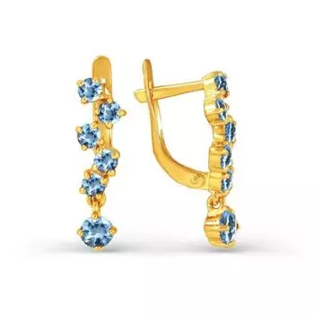 Серьги с топазами Линии Любви