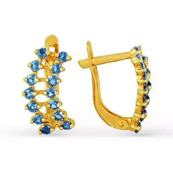 Серьги с топазами Линии Любви