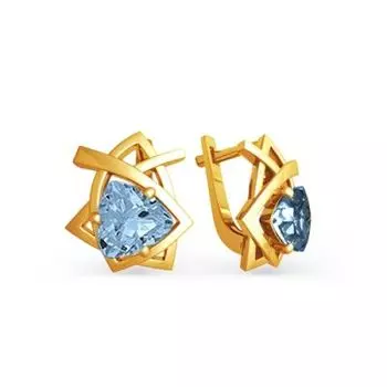 Серьги с топазами Линии Любви