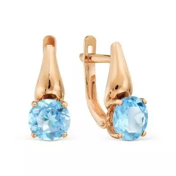 Серьги с топазами Линии Любви