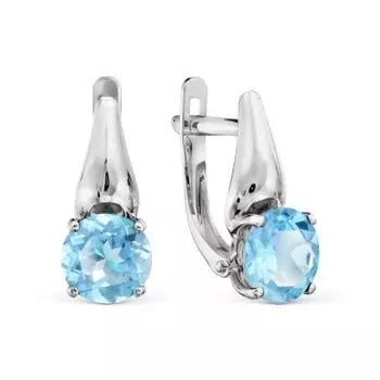 Серьги с топазами Линии Любви