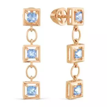 Серьги с топазами Линии Любви