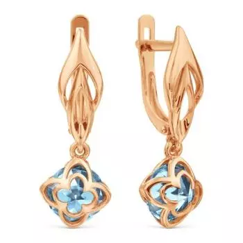 Серьги с топазами ситалл Линии Любви