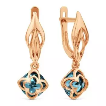 Серьги с топазами ситалл Линии Любви