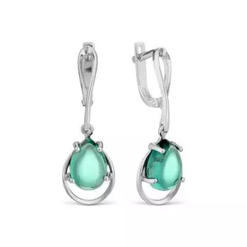 Серьги с турмалинами ситалл Линии Любви