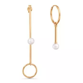 Серьги с жемчугом Линии Любви