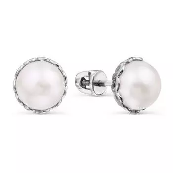 Серьги с жемчугом Линии Любви