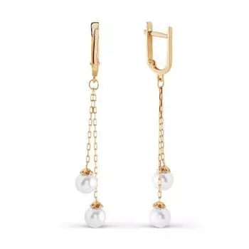 Серьги с жемчугом Линии Любви