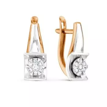 Серьги с бриллиантами Линии Любви