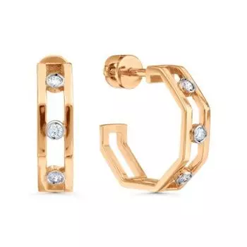 Серьги с бриллиантами Линии Любви