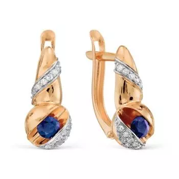 Серьги Т14102Б619-01-02 Линии Любви