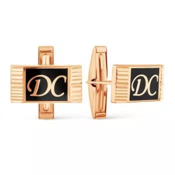 Запонки с эмалью Линии Любви