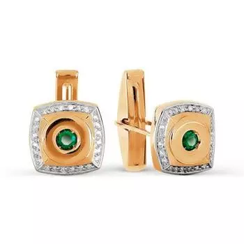 Запонки с бриллиантами и ониксами Линии Любви