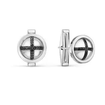 Запонки с бриллиантами Линии Любви