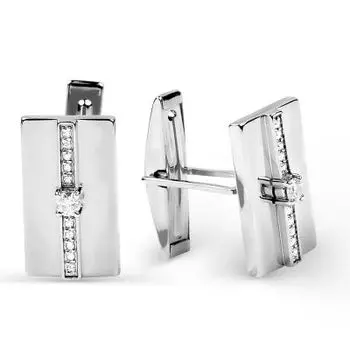 Запонки с бриллиантами Линии Любви