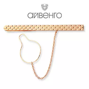 Зажим для галстука из красного золота Линии Любви