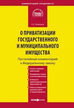 Комментарий к Федеральному закону «О приватизации государственного и муниципального имущества» (постатейный)
