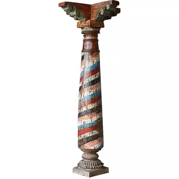 Антикварная колонна из массива тика Unique Indian Antique Column