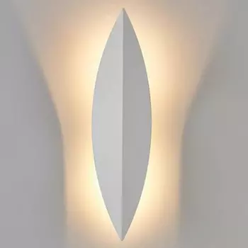 Art Deco Leaf Wall Lamp White