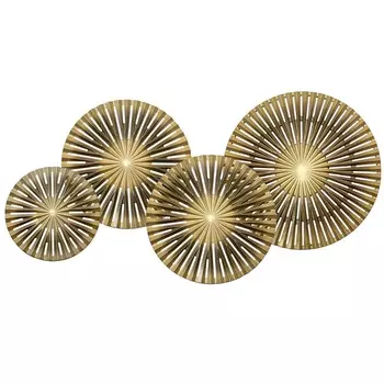 Арт-объект Apollo Brown and Gold Wall Plaque Disc gap 4