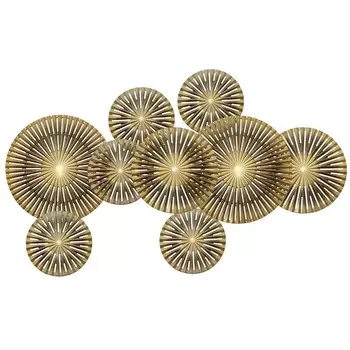 Арт-объект Apollo Brown and Gold Wall Plaque Disc gap 9