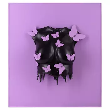Аксессуар на стену Sculpture Female Torso Butterflies Framed
