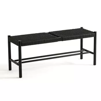 Банкетка Enzo Wicker Black Banquet