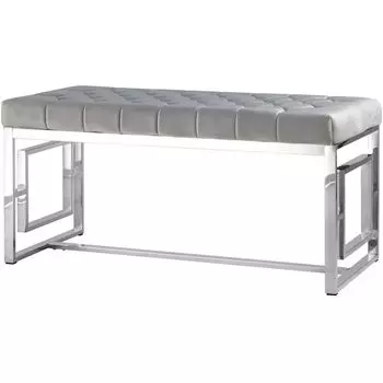 Банкетка Milan серый велюр