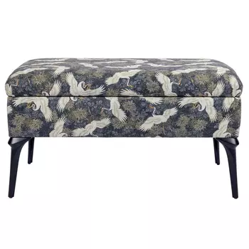 Банкетка с принтом из журавлей Crane