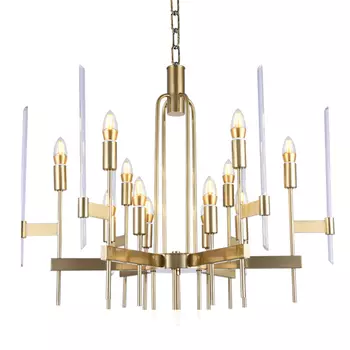 Bari Light Chandelier Aged Brass