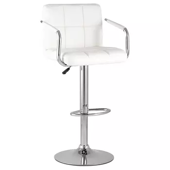 Барный стул с подлокотниками Honory White