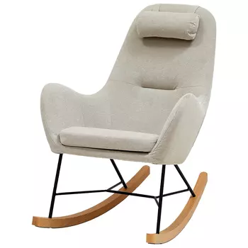Бежевое Кресло-качалка с подушкой Rhyley Rocking Chair