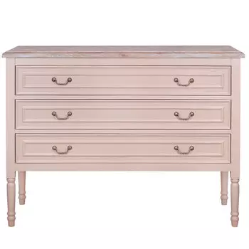 Бежевый комод из дуба Amelia beige dark