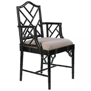 Black Chippendale Arm Chair