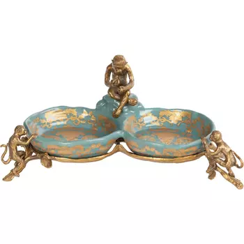 Блюдо двойное из фарфора Crogy