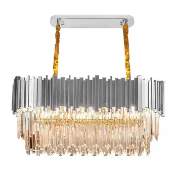 Большая многоярусная люстра Cascade Glass Metal Luxxu Chandelier 100 Silver
