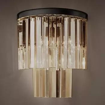 Бра 1920S Odeon Smok and Amber crystal