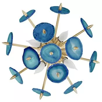 Бра Emporium Blue Agate Burst Sconce Brass