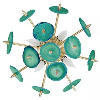 Бра Emporium Green Agate Burst Sconce Brass