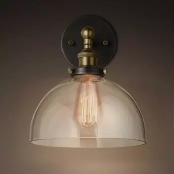 Бра Factory Filament Glass Dome Sconce