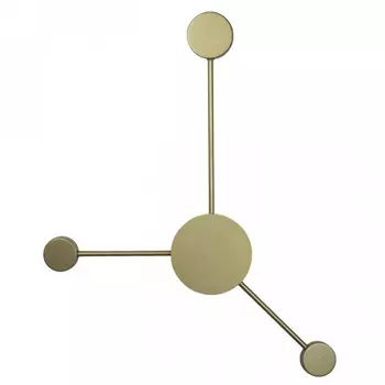 Бра Лофт Vibia Pin Wall Light 3 плафона Золотой матовый цвет