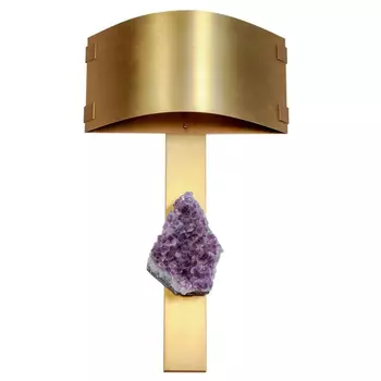 Бра Natural Amethyst and Curved Shades Wall Lamp