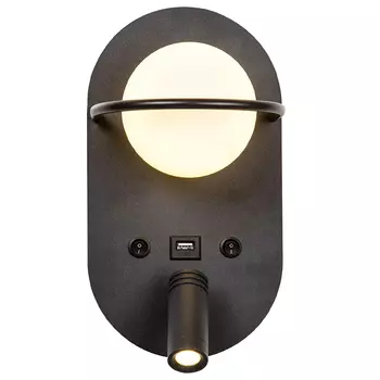 Бра Поворотный спот Pots light Черный Овал