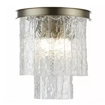 Бра Renea Textured Glass Wall Lamp Nickel
